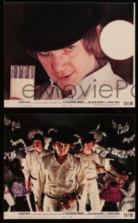 7a563 CLOCKWORK ORANGE 4 8x10 mini LCs '72 Stanley Kubrick classic starring Malcolm McDowell!