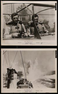 7a856 ENEMY BELOW 6 8x10 stills '58 Robert Mitchum & Jurgens in the amazing saga of the U.S. Navy!