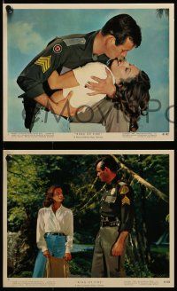 7a557 RING OF FIRE 5 color 8x10 stills '61 cool images of cop David Janssen & Joyce Taylor!