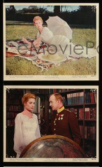 7a538 SWAN 7 color 8x10 stills '56 images of beautiful Grace Kelly, Alec Guinness, Louis Jourdan!
