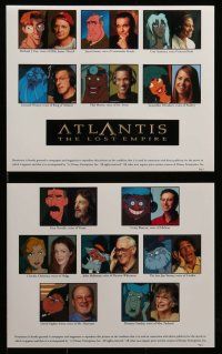 7a268 ATLANTIS THE LOST EMPIRE presskit w/ 9 stills '01 Walt Disney lost continent sci-fi cartoon!