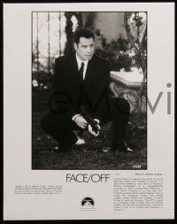 7a410 FACE/OFF presskit w/ 6 stills '97 John Travolta and Nicholas Cage switch faces, John Woo!