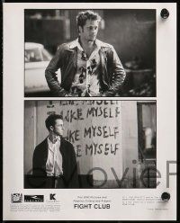 7a447 FIGHT CLUB presskit w/ 2 stills '99 Edward Norton & Brad Pitt, lots of cool content!