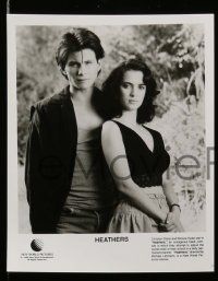 7a415 HEATHERS presskit w/ 6 stills '89 really young Winona Ryder & Christian Slater!