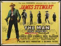 7b456 MAN FROM LARAMIE British quad '55 full-length James Stewart, directed by Anthony Mann!