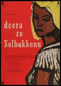 7b217 GIRL OF SOLBAKKEN Czech 23x32 '59 Gunnar Hellstrom's Synnove Solbakken, Smerda art of woman!