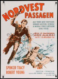 7b290 NORTHWEST PASSAGE Danish R60s Spencer Tracy, Robert Young, Ruth Hussey, from Roberts book!