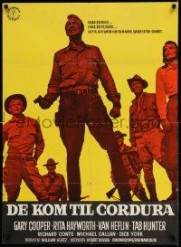 7b310 THEY CAME TO CORDURA Danish '59 Gary Cooper, Rita Hayworth, Tab Hunter, Van Heflin!