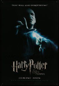 7b419 HARRY POTTER & THE ORDER OF THE PHOENIX teaser DS English 1sh '07 creepy Ralph Fiennes!