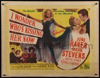 7b423 I WONDER WHO'S KISSING HER NOW English 1/2sh '47 different full-length sexiest June Haver!
