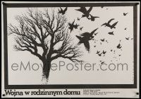 7b942 OBYEZD Polish 27x39 '87 Eriks Lacis, cool M. Wasilewski artwork of birds & tree!