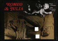 7b960 ROMEO & JULIET stage play Polish 27x37 '79 William Shakespeare, design by Andrzej Klimowski!