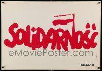 7b966 SOLIDARNOSC commercial Polish 27x38 '80 Solidarity Party campaign poster!