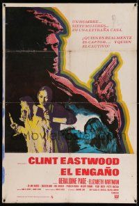 7b033 BEGUILED Spanish '71 cool art of Clint Eastwood with .45 auto - in the Civil War?