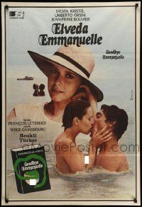 7b107 GOODBYE EMMANUELLE Turkish '81 sexy Sylvia Kristel & Umberto Orsini naked together in water!