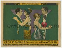 7c246 ADAM'S RIB LC '23 Cecil B DeMille, two couples decopaged against Art Nouveaux background!