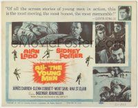 7c006 ALL THE YOUNG MEN TC '60 Alan Ladd & Sidney Poitier deal with race relations in Korean War