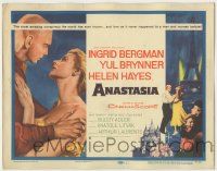 7c009 ANASTASIA TC '56 great romantic close up art of Ingrid Bergman & Yul Brynner!