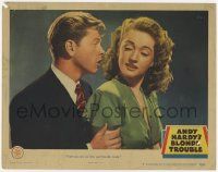 7c264 ANDY HARDY'S BLONDE TROUBLE LC #4 '44 Granville tells Mickey Rooney they'll just be friends!