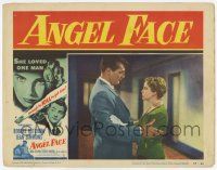 7c265 ANGEL FACE LC #1 '53 Robert Mitchum, heiress Jean Simmons, Otto Preminger, Howard Hughes