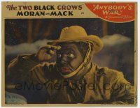 7c270 ANYBODY'S WAR LC '30 wide-eyed George Moran in blackface scouting the area, lost film!