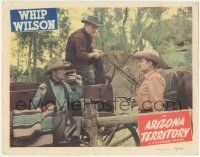 7c273 ARIZONA TERRITORY LC #2 '50 Whip Wilson holds guys by buckboard at gunpoint!