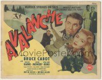 7c025 AVALANCHE TC '46 Bruce Cabot, murder strikes on skis, while nature unleashes all its fury!
