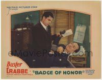 7c283 BADGE OF HONOR LC '34 Buster Crabbe's opponent smiles as he gets beat up!