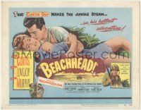 7c038 BEACHHEAD TC '54 United States Marine Tony Curtis makes the jungle steam with Mary Murphy!