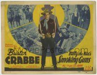 7c044 BILLY THE KID'S SMOKING GUNS TC '42 Buster Crabbe in fancy western duds w/smoking pistols!