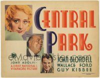 7c060 CENTRAL PARK TC '32 sexy Joan Blondell & Wallace Ford meet in Central Park & fall in love!