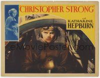7c372 CHRISTOPHER STRONG LC '33 best c/u of female aviator Katharine Hepburn in airplane cockpit!