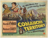 7c065 COMANCHE TERRITORY TC '50 Maureen O'Hara, Macdonald Carey & art of Native Americans!