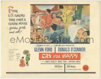 7c080 CRY FOR HAPPY TC '60 Glenn Ford & Donald O'Connor take over a geisha house & the girls too!