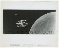 7d091 2001: A SPACE ODYSSEY 8.25x10 still '68 far shot of space wheel orbiting Earth in Cinerama!