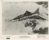 7d097 ABSENT-MINDED PROFESSOR 8x9.75 still '61 fx image of MacMurray's flying car & military jet!