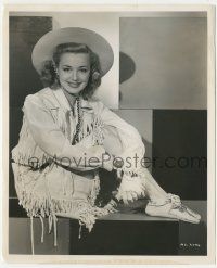 7d130 ANNE SHIRLEY 8.25x10 still '41 fringed bolero cowgirl outfit w/ Indian beads by Hendrickson!