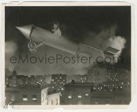 7d153 BARBARA KENT 8.25x10 still '20s great wacky image flying in giant firecracker by Ray Jones!