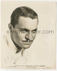 7d157 BAT WHISPERS 8x10 still '30 great head & shoulders close up of Chester Morris with mustache!