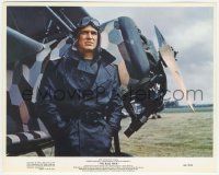 7d045 BLUE MAX color 8x10 still '66 best c/u of pilot George Peppard standing by his WWI plane!
