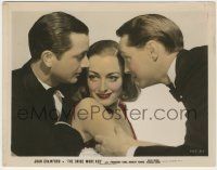 7d046 BRIDE WORE RED color-glos 8x10.25 still '37 Joan Crawford between Franchot Tone & Robert Young