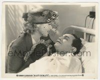 7d214 BULLETS OR BALLOTS 8x10 still '36 close up of Edward G Robinson & Joan Blondell in hospital!