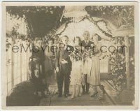 7d218 BUSTER KEATON deluxe 8x10 still '21 wonderful wedding picture with wife Natalie & relatives!