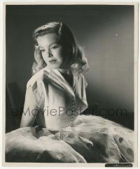 7d245 CECILE AUBRY 8x9.75 still '51 seated portrait of the pretty French actress from Manon!