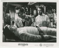 7d276 CURSE OF FRANKENSTEIN 8.25x10 still R64 Peter Cushing with monster Christopher Lee in lab!