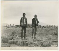 7d331 EASY RIDER 8.25x9.5 still '69 bikers Peter Fonda & Dennis Hopper standing in the desert!