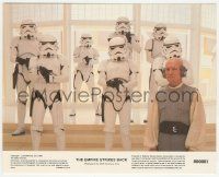 7d054 EMPIRE STRIKES BACK 8x10 mini LC '80 great c/u of John Hollis as Lobot with Stormtroopers!