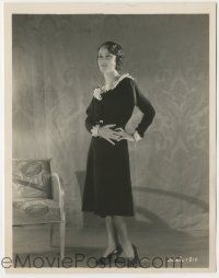 7d350 FAY WRAY 8x10 key book still '30s full-length smiling portrait in cool dress & high heels!