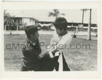 7d360 FISTS OF FURY 8x10.25 still '73 intense close up of Bruce Lee taking down his opponent!