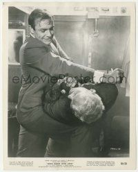 7d372 FROM RUSSIA WITH LOVE 8x10.25 still '64 Sean Connery as James Bond beating up Robert Shaw!